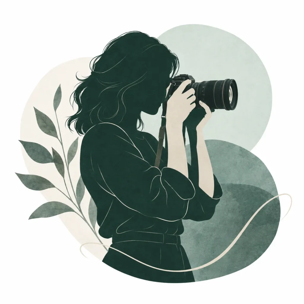 Illustration einer anonymen Fotografin mit Kamera